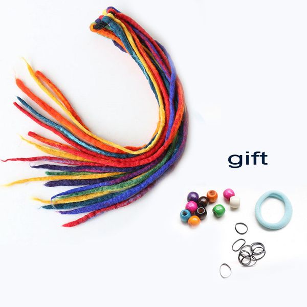 1bundle 9strands about 110cm long nepal felted wool synthetic dreadlocks braids hair for kids and adult, Brown
1bundle 9strands about 110cm long nepal felted wool synthetic dreadlocks braids hair for kids and adult, Brown