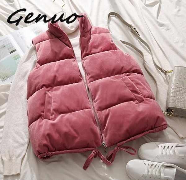 genuo new black winter vest women waistcoat 2019 female sleeveless jacket stand collar warm velvet vest outwear colete feminino, Black;white
genuo new black winter vest women waistcoat 2019 female sleeveless jacket stand collar warm velvet vest outwear colete feminino, Black;white