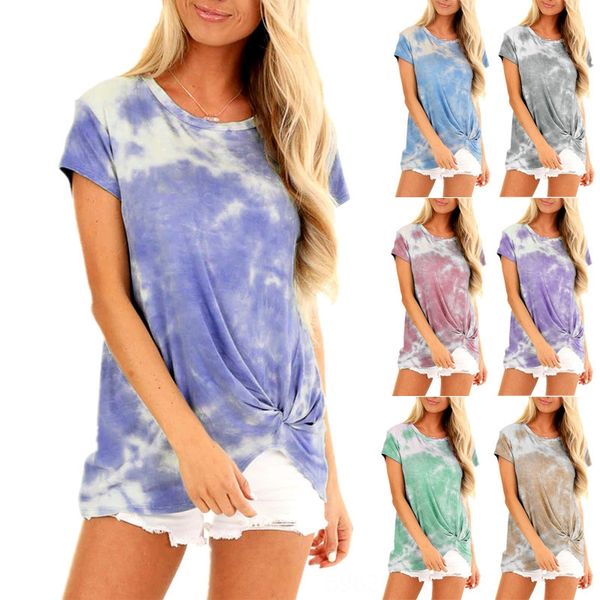 ioana 2020 women's round collar tie-dyed printed twisted short sleeve women 2020 t-shirt women's round collar tie-dyed printed twi, White
ioana 2020 women's round collar tie-dyed printed twisted short sleeve women 2020 t-shirt women's round collar tie-dyed printed twi, White