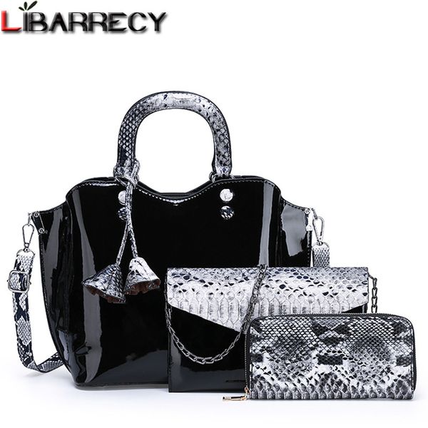 3pcs luxury patent leather handbag women flower tassel shoulder messenger bag design casual totes serpentine handle clutch purse
3pcs luxury patent leather handbag women flower tassel shoulder messenger bag design casual totes serpentine handle clutch purse
