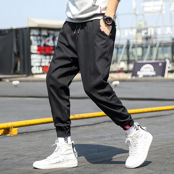 2019 new men's pants 100%cotton casual trousers for slim cut pencil pants fashion design of rope-pulling belt trousers size m-4xl, Black
2019 new men's pants 100%cotton casual trousers for slim cut pencil pants fashion design of rope-pulling belt trousers size m-4xl, Black