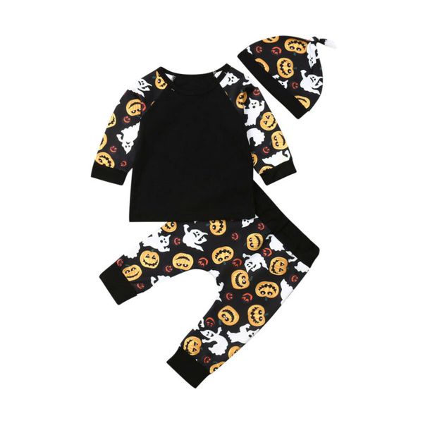 halloween kids girl autumn spring clothing casual pumpkin +pants+hats outfit, White
halloween kids girl autumn spring clothing casual pumpkin +pants+hats outfit, White