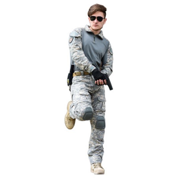 men military fans camouflage print sets army green black patchwork long sleeve t-shirts pants soldiers combat tactical outdoor tracksuits, Gray
men military fans camouflage print sets army green black patchwork long sleeve t-shirts pants soldiers combat tactical outdoor tracksuits, Gray