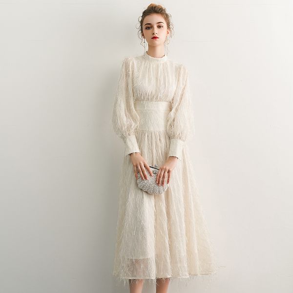 champagne evening dresses 2019 new lace long sleeves -length formal party dress women prom robe de soiree lyfy11, White;black
champagne evening dresses 2019 new lace long sleeves -length formal party dress women prom robe de soiree lyfy11, White;black