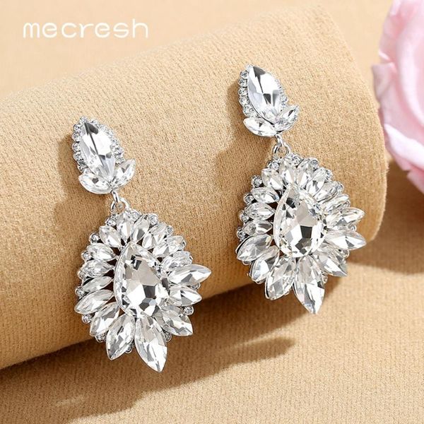 mecresh luxury flower multicolor bridal drop earrings for women horse eye crystal wedding dangle earrings meh1646, Silver
mecresh luxury flower multicolor bridal drop earrings for women horse eye crystal wedding dangle earrings meh1646, Silver