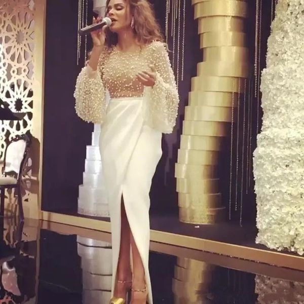 white jewel pearls beaded prom dresses long poet sleeves arabic dubai evening dresses front split myriam fares party gowns bc0143, Black;red
white jewel pearls beaded prom dresses long poet sleeves arabic dubai evening dresses front split myriam fares party gowns bc0143, Black;red