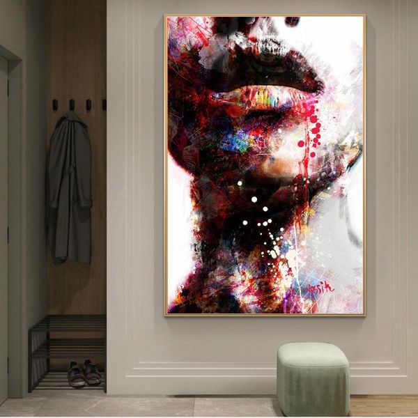 abstract graffiti art canvas posters and prints half face street art canvas paintings on the wall pictures for living room
abstract graffiti art canvas posters and prints half face street art canvas paintings on the wall pictures for living room