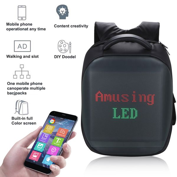 backpack intelligent leds fashion lapbackpack school bag mobile remote change content with leds screen
backpack intelligent leds fashion lapbackpack school bag mobile remote change content with leds screen