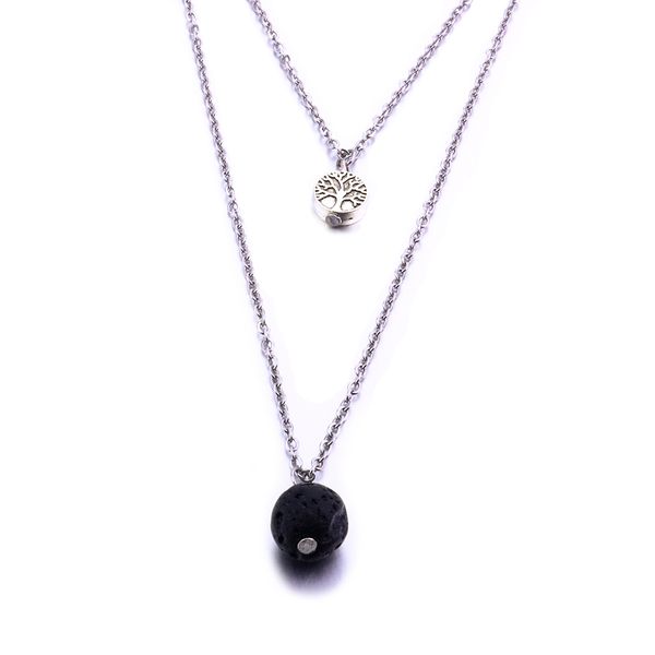 fashion 10mm black lava stone necklace diy aromatherapy essential oil diffuser tree of life necklace for women jewelry, Silver
fashion 10mm black lava stone necklace diy aromatherapy essential oil diffuser tree of life necklace for women jewelry, Silver