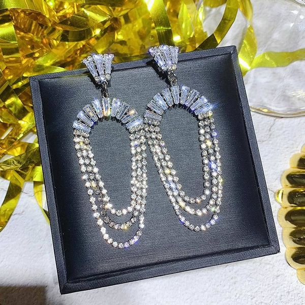 luxury stone chain long drop earrings for women 2019 new statement wedding party big dangle earrings jewelry bijoux, Silver
luxury stone chain long drop earrings for women 2019 new statement wedding party big dangle earrings jewelry bijoux, Silver