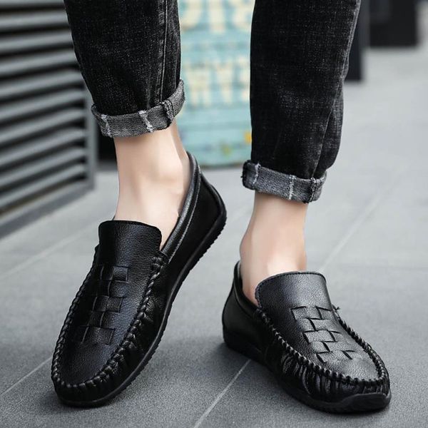 men's casual shoes winter zapatillas hombre men summer pump leather lazy peas shoe male flats casual walking driver footwear, Black
men's casual shoes winter zapatillas hombre men summer pump leather lazy peas shoe male flats casual walking driver footwear, Black