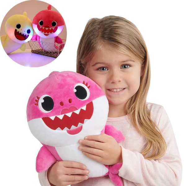 

Pinkfong kawaii baby hark tuffed doll light up mu ic queeze ound cartoon plu h toy inging oft doll xam chri tma kid gift