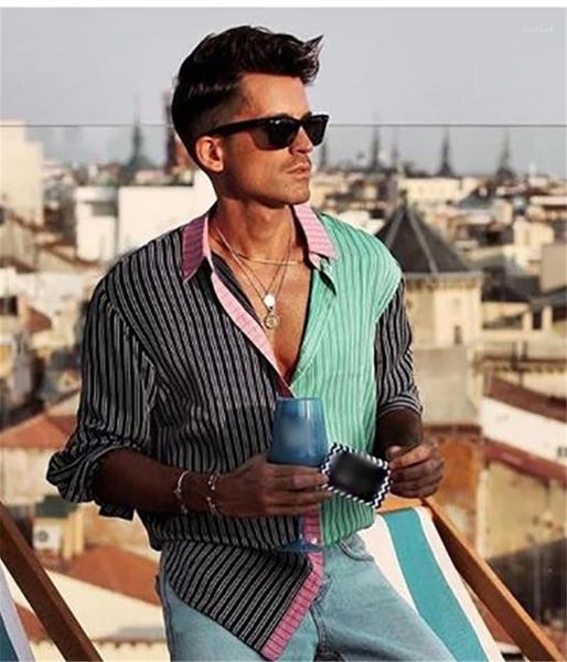 fashion shirts mens designer casual shirts single breasted long sleeve striped mens shirt turn down collar, White;black
fashion shirts mens designer casual shirts single breasted long sleeve striped mens shirt turn down collar, White;black