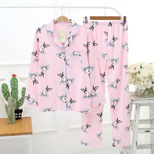 кролик printed nightgowns женщины животных осень пижамы костюм дышащий хлопок женские пижамы turn-вниз главная одежда длинные брюки, Blue;gray
кролик printed nightgowns женщины животных осень пижамы костюм дышащий хлопок женские пижамы turn-вниз главная одежда длинные брюки, Blue;gray