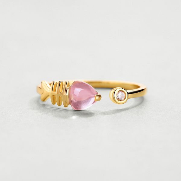 luxury original design female opening rings s925 sterling silver pink crystal fish bone rings for women party jewelry anillos, Slivery;golden
luxury original design female opening rings s925 sterling silver pink crystal fish bone rings for women party jewelry anillos, Slivery;golden