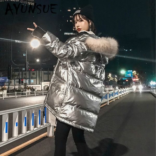 ayunsue winter coat women white duck down jacket women puffer jacket warm parka big fur collar down coat khlm1901-1 yy1430, Black
ayunsue winter coat women white duck down jacket women puffer jacket warm parka big fur collar down coat khlm1901-1 yy1430, Black