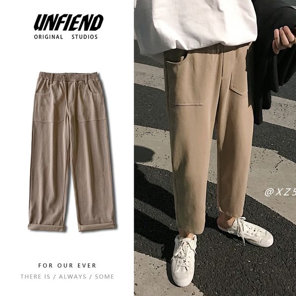 cotton casual pants men's fashion solid color elastic waist joggers pants men streetwear loose hip hop straight trousers mens, Black
cotton casual pants men's fashion solid color elastic waist joggers pants men streetwear loose hip hop straight trousers mens, Black