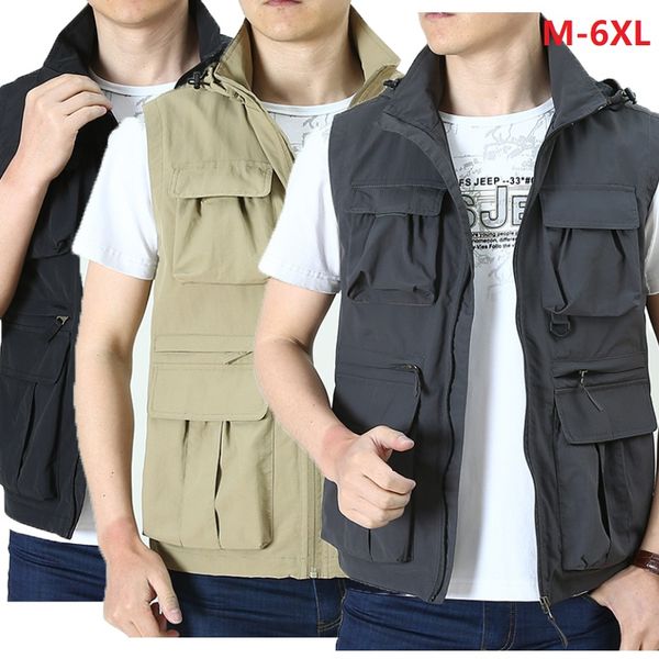 men's vests hooded vest middle-aged men multi-pockets cargo quick-dry loose large size fishing breathable waistcoat 6xl, Black;white
men's vests hooded vest middle-aged men multi-pockets cargo quick-dry loose large size fishing breathable waistcoat 6xl, Black;white