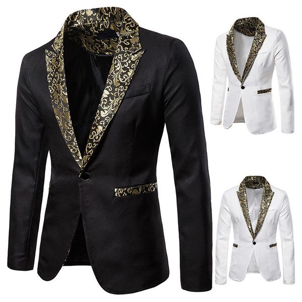 gentleman mens designer blazers pure color single button mens outwear performance dress suit nightclub mens apparel, White;black
gentleman mens designer blazers pure color single button mens outwear performance dress suit nightclub mens apparel, White;black