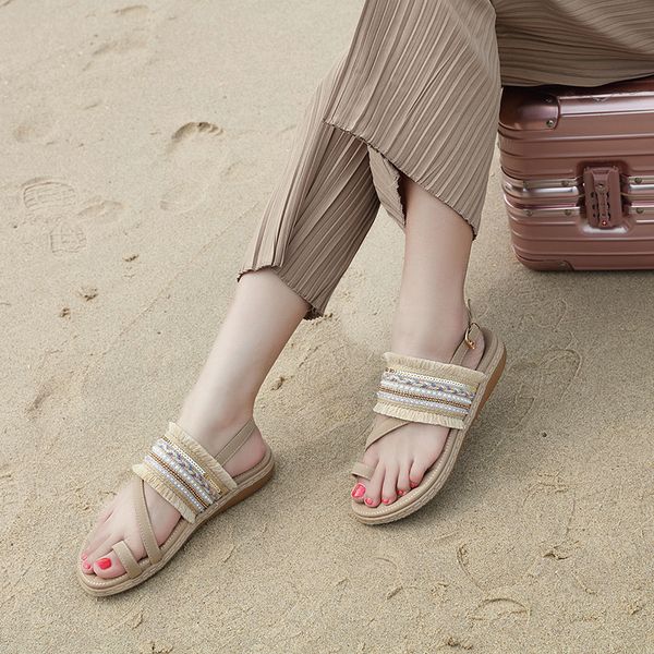 popular 2020 ethnic style sandals women bohemian beach tassels buckle large size comfortable womens sandals wholesale, Black
popular 2020 ethnic style sandals women bohemian beach tassels buckle large size comfortable womens sandals wholesale, Black