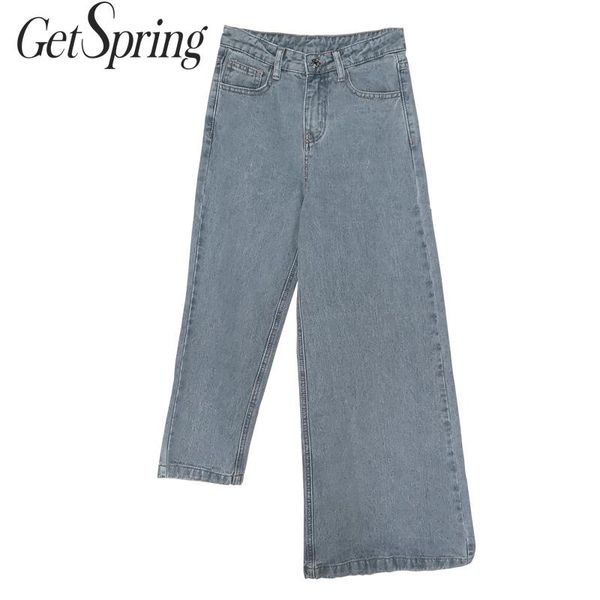 getspring women jean irregular high waist jeans asymmetry casual all match denim jeans womens pants high waist wide leg pants, Blue
getspring women jean irregular high waist jeans asymmetry casual all match denim jeans womens pants high waist wide leg pants, Blue
