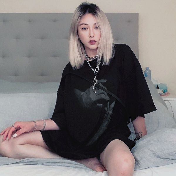 checked luke vicious niche finger print high street loose fashion t-shirt female oversize couples short sleeve, White;black
checked luke vicious niche finger print high street loose fashion t-shirt female oversize couples short sleeve, White;black