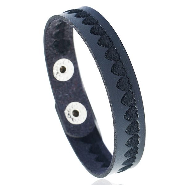 new fashion men women handmade real black and brown leather link bracelet cool punk style embroidery heart bracelets
new fashion men women handmade real black and brown leather link bracelet cool punk style embroidery heart bracelets