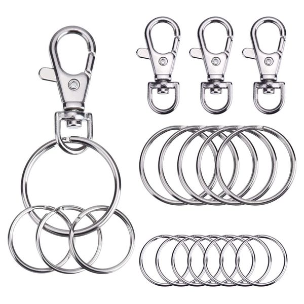 keychains 200 pieces key hooks rings set 20 mm 120 30 40 metal swivel snap hook, Silver
keychains 200 pieces key hooks rings set 20 mm 120 30 40 metal swivel snap hook, Silver