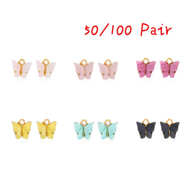 50/100 pair colorful acrylic pendant earrings necklace women accessories european korean cute boho style custom small jewelry, Golden;silver
50/100 pair colorful acrylic pendant earrings necklace women accessories european korean cute boho style custom small jewelry, Golden;silver