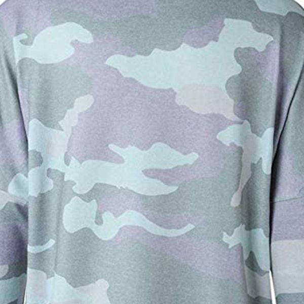 women's round collar sweatshirt camouflage printing fashionable long sleeve casual female loose sweatshirt clothing, White;black
women's round collar sweatshirt camouflage printing fashionable long sleeve casual female loose sweatshirt clothing, White;black