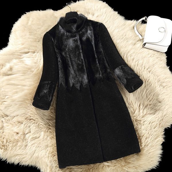 real fashion wool fur coat women winter warm short wool coat women, Black
real fashion wool fur coat women winter warm short wool coat women, Black