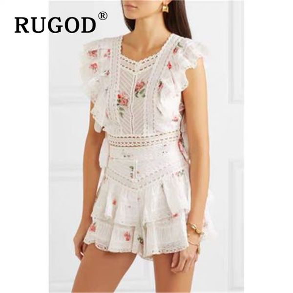 rugod vintage floral printed 2 pieces suit women elegant ruffles hollow out +fashion lace mini shorts tracksuit ladies, White
rugod vintage floral printed 2 pieces suit women elegant ruffles hollow out +fashion lace mini shorts tracksuit ladies, White