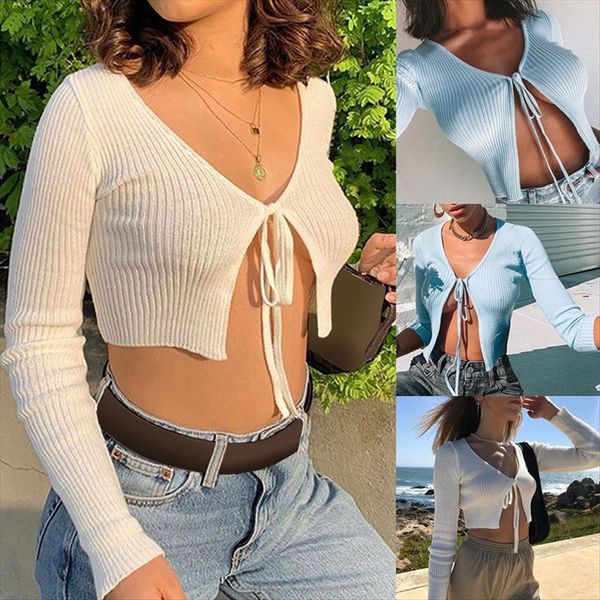 2019 women's navel slim tie cardigan knitted women 2019 women's navel slim tie cardigan knitted sweater sweater women, White
2019 women's navel slim tie cardigan knitted women 2019 women's navel slim tie cardigan knitted sweater sweater women, White