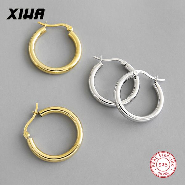 xiha vintage trendy big 925 sterling silver hoop earring women ear pierced huggie round circle earring fashion jewelry, Golden;silver
xiha vintage trendy big 925 sterling silver hoop earring women ear pierced huggie round circle earring fashion jewelry, Golden;silver