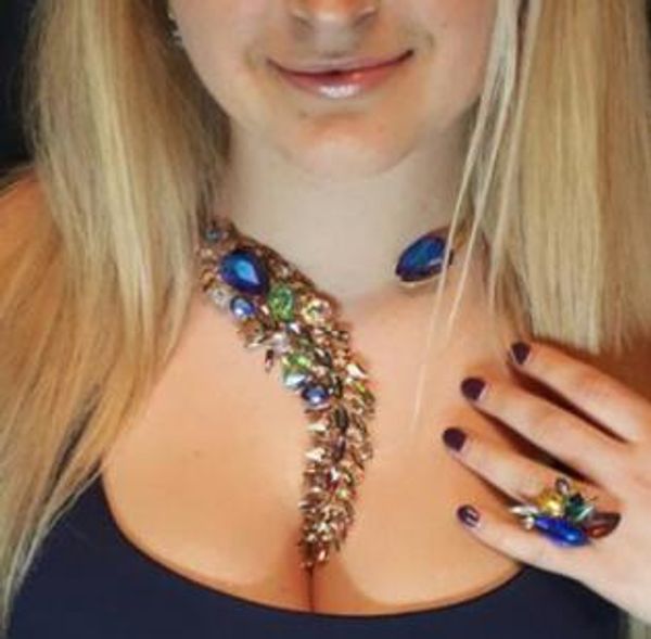 2017 new fashion crystal wedding party jewelry luxury unique pendant statement necklace choker collar wholesale, Silver
2017 new fashion crystal wedding party jewelry luxury unique pendant statement necklace choker collar wholesale, Silver