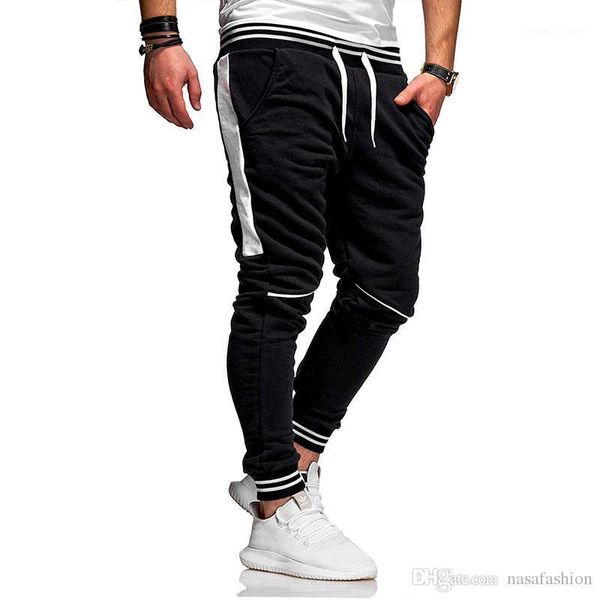 drawstring sports joggers casual mid waist apparel mens designer panelled pencil pants fashion, Black
drawstring sports joggers casual mid waist apparel mens designer panelled pencil pants fashion, Black