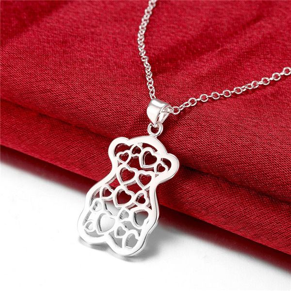 bear peach heart women's sterling silver plate necklace,fashion 925 silver pendant necklace with chains gn770
bear peach heart women's sterling silver plate necklace,fashion 925 silver pendant necklace with chains gn770