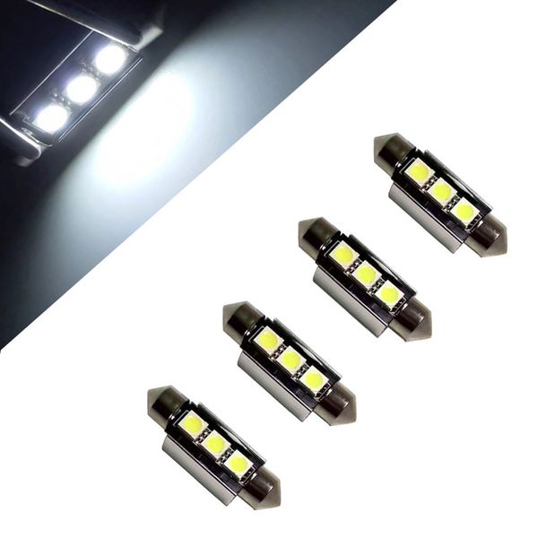 4pcs 36mm 39mm c5w 3smd 3 smd 5050 led canbus no error festoon bulb car licence plate light auto housing interior dome lamp 12v
4pcs 36mm 39mm c5w 3smd 3 smd 5050 led canbus no error festoon bulb car licence plate light auto housing interior dome lamp 12v