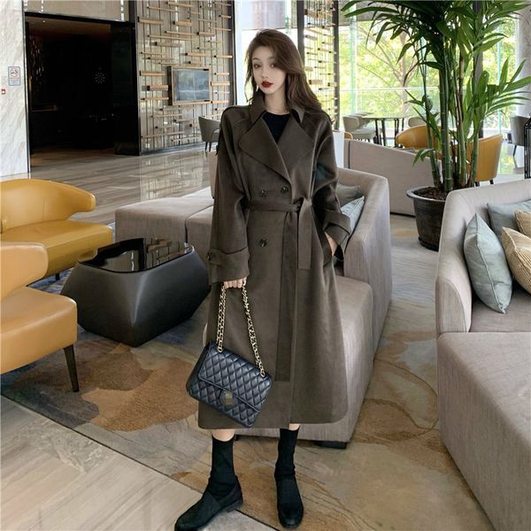 2020 the new spring women woolen cloth trench coat long sleeve vintage korean ladiesfashion casual elegant maxi cloak streetwear, Tan;black
2020 the new spring women woolen cloth trench coat long sleeve vintage korean ladiesfashion casual elegant maxi cloak streetwear, Tan;black