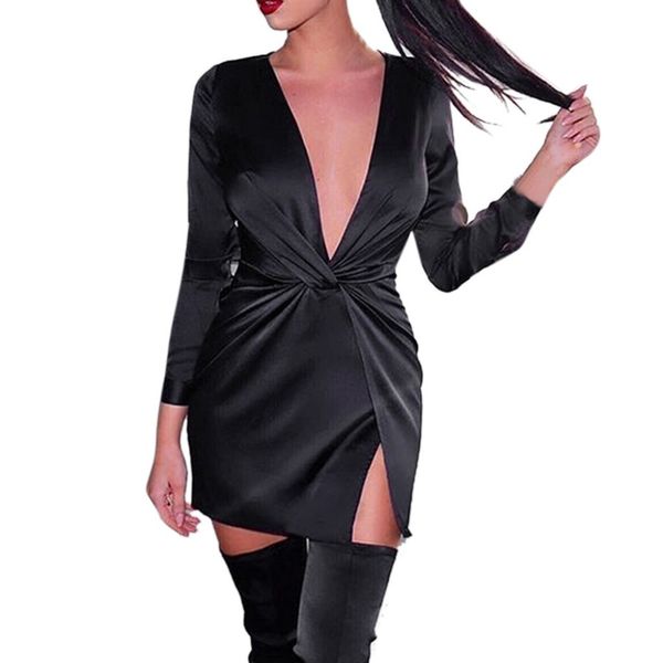dress women 2019 new arrival womens solid bind long sleeve v-neck bodycon slit party holiday dresses summer vestidos, Black;gray
dress women 2019 new arrival womens solid bind long sleeve v-neck bodycon slit party holiday dresses summer vestidos, Black;gray