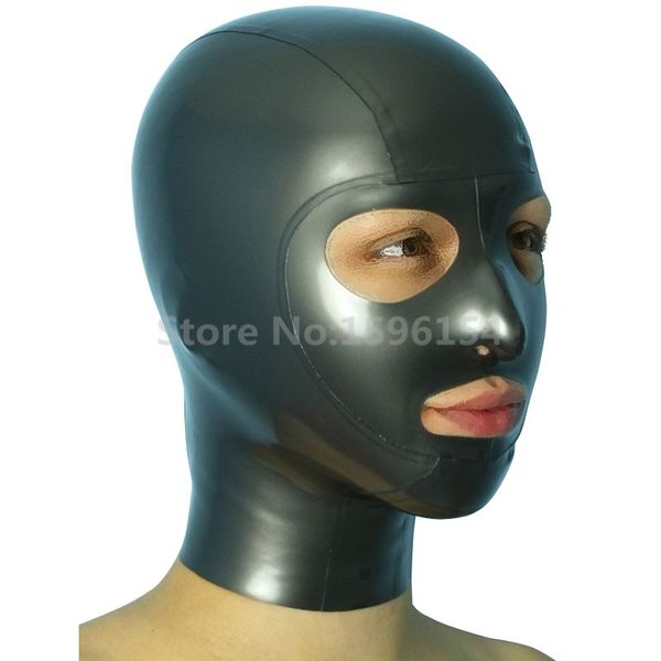 fashion black latex hood mask open eyes and mouth fetish rubber party mask lm124, Black;red
fashion black latex hood mask open eyes and mouth fetish rubber party mask lm124, Black;red