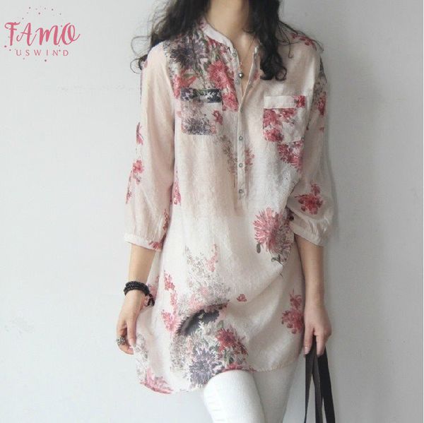 women v neck and blouses 2020 plus size summer long sleeve v neck women shirts floral print vintage blouse women, White
women v neck and blouses 2020 plus size summer long sleeve v neck women shirts floral print vintage blouse women, White