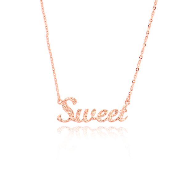 18k rose gold white gold letter sweet baby set chain au750 necklace + pendant female models, Silver
18k rose gold white gold letter sweet baby set chain au750 necklace + pendant female models, Silver