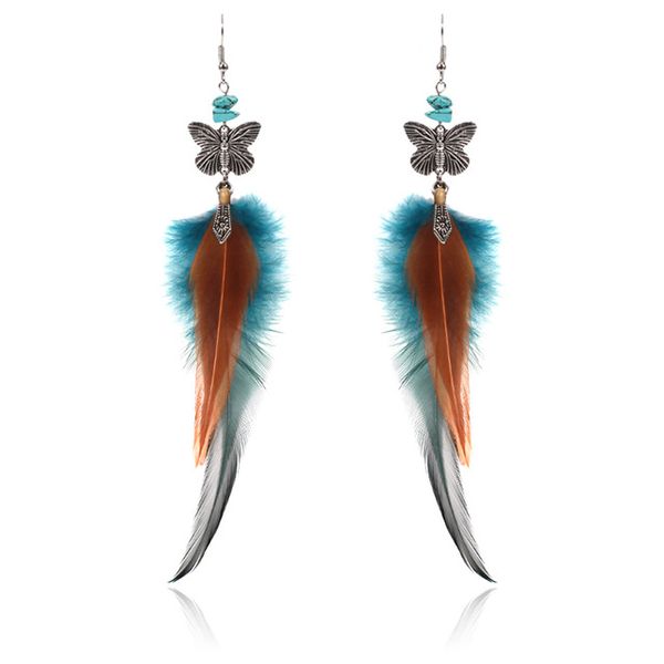 bohemia long feather women earrings stainless silver butterfly drop earrings popular jewelry accessories holiday
bohemia long feather women earrings stainless silver butterfly drop earrings popular jewelry accessories holiday