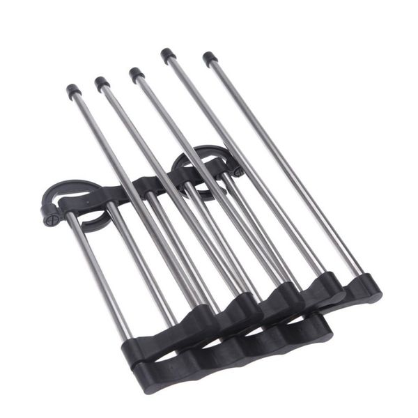 5 in 1 portable multifunctional stainless steel pants trousers rack closet hanger black & silver
5 in 1 portable multifunctional stainless steel pants trousers rack closet hanger black & silver
