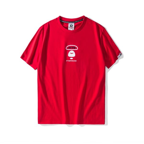 aape mens short sleeve mens designer short-sleeve black red ap men women fashion t shirt cotton print tee, White;black 
aape mens short sleeve mens designer short-sleeve black red ap men women fashion t shirt cotton print tee, White;black