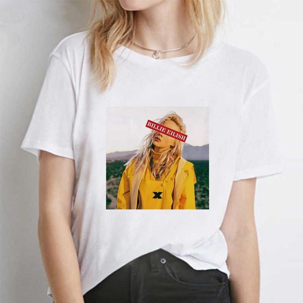 women tees billie eilish casual designer tshirts women summer printed short sleeved crew neck pullover tshirts fashion, White
women tees billie eilish casual designer tshirts women summer printed short sleeved crew neck pullover tshirts fashion, White