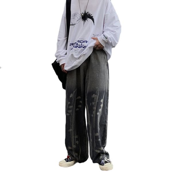 hip hop baggy pants jeans retro men harem casual loose fit denim trousers men jogger korean fashion print mens gradient pants, Black
hip hop baggy pants jeans retro men harem casual loose fit denim trousers men jogger korean fashion print mens gradient pants, Black
