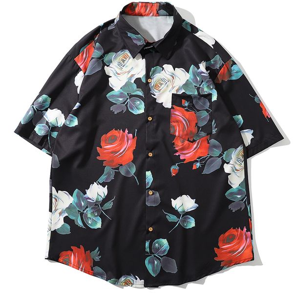 floral hawaii shirts men 2020 summer short sleeve hip hop streetwear flower print casual shirt single breasted harajuku tees, White;black
floral hawaii shirts men 2020 summer short sleeve hip hop streetwear flower print casual shirt single breasted harajuku tees, White;black