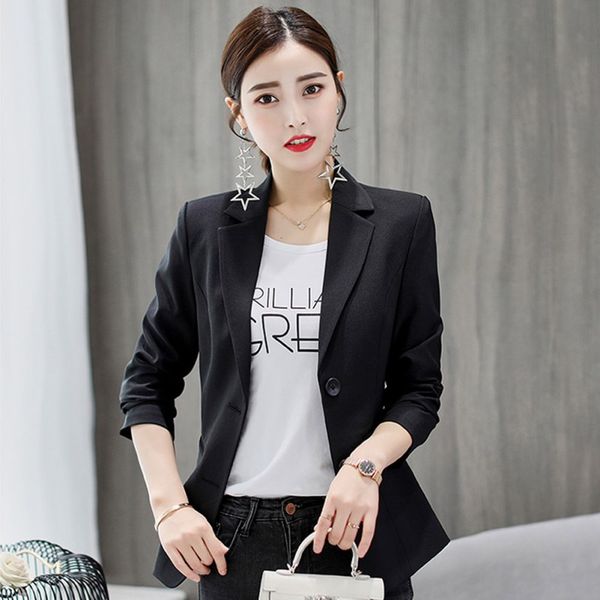 new women solid color blazer jackets female korean long sleeves fashion slim blazer black white women outwears, White;black
new women solid color blazer jackets female korean long sleeves fashion slim blazer black white women outwears, White;black